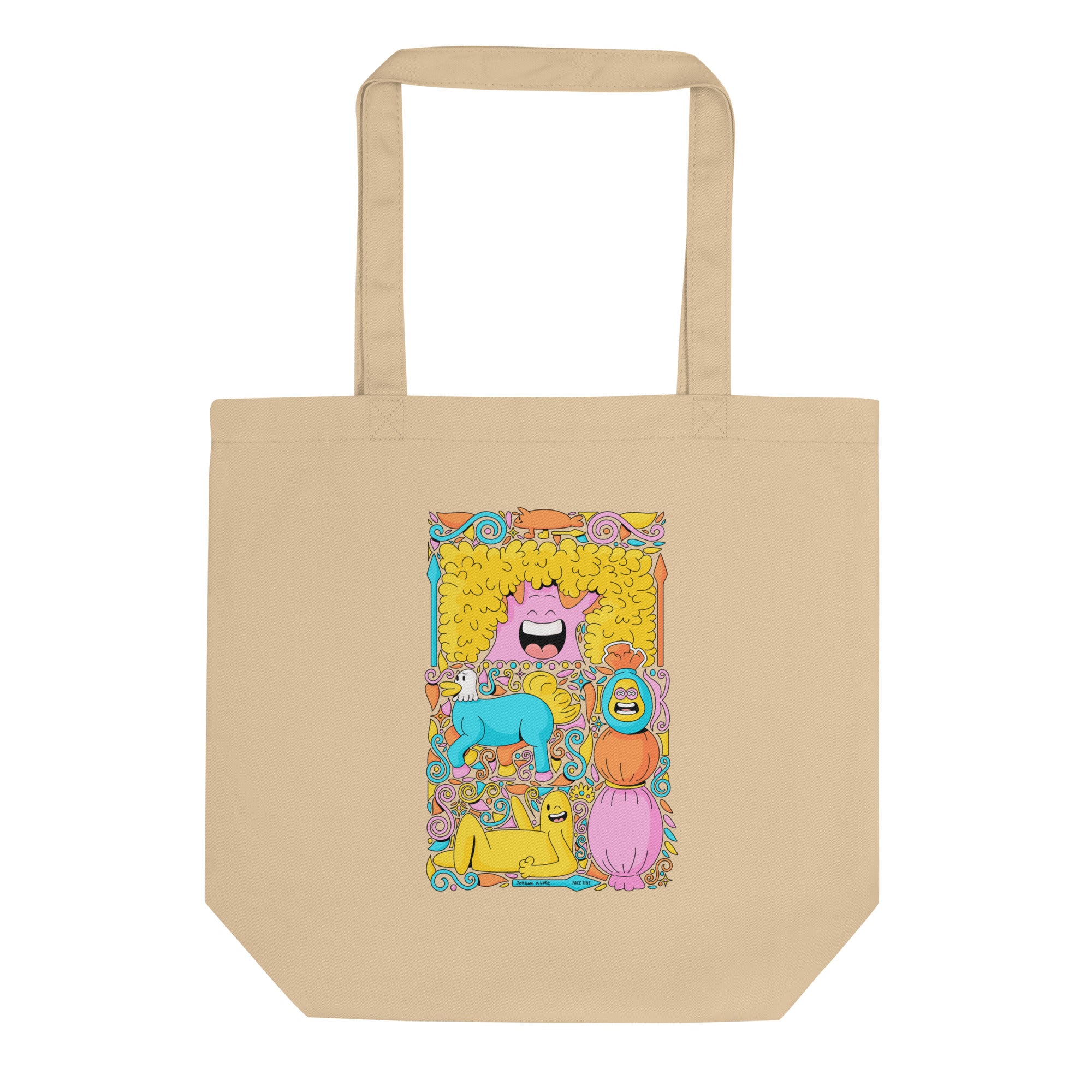 Face This tote bags