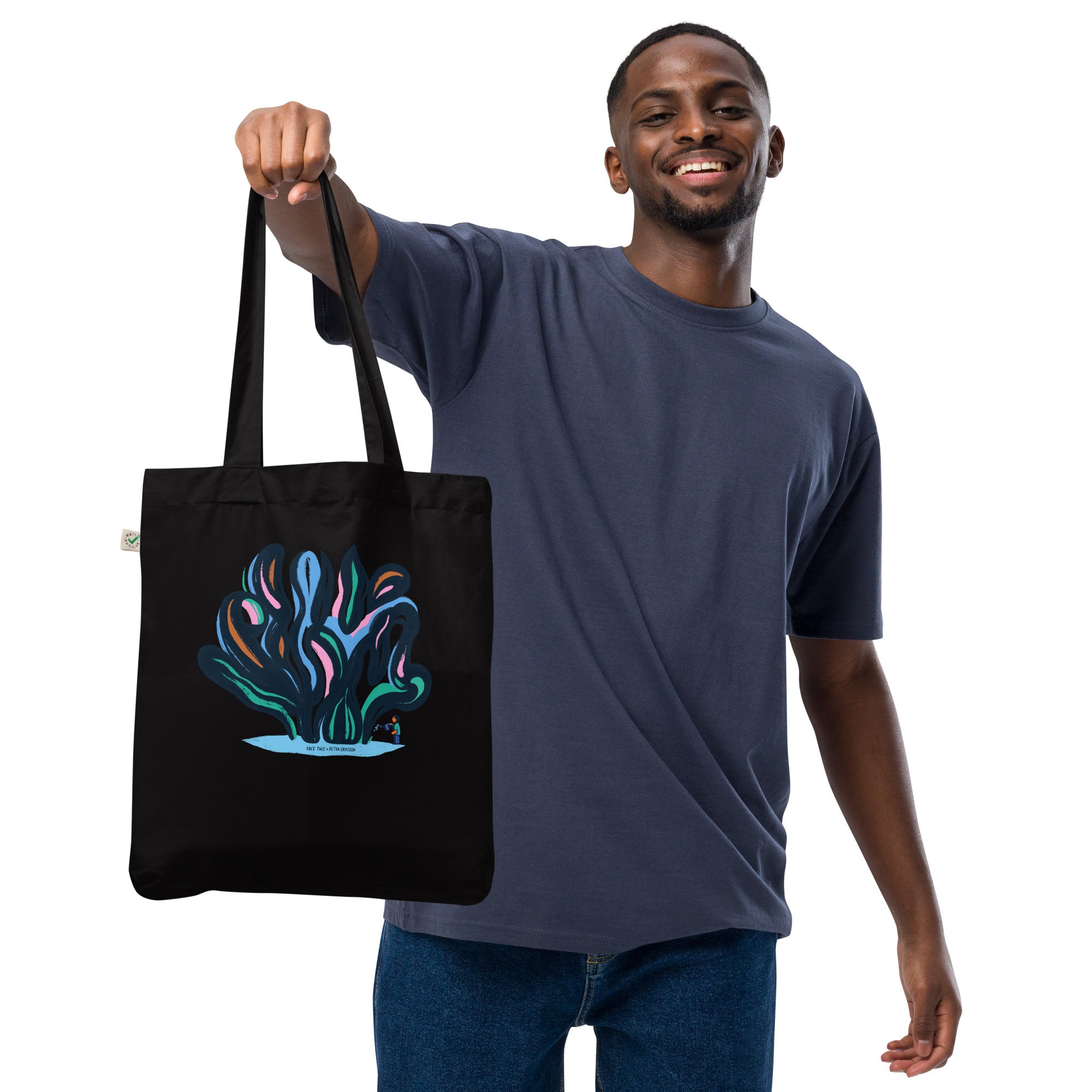 Petra Eriksson x Face This organic fashion tote bag